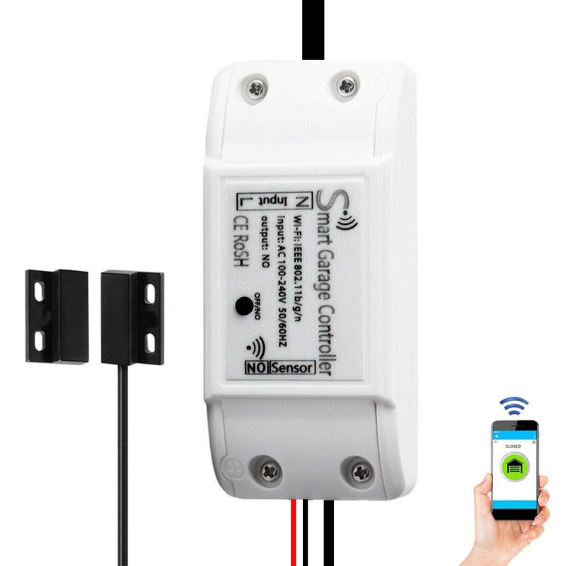 Aubric Smart WiFi Garage Door Opener Remote Controller, Smartphone App Control, Compatible with Alexa, Google Assistant and IFTTT, No Hub Required - Image 1
